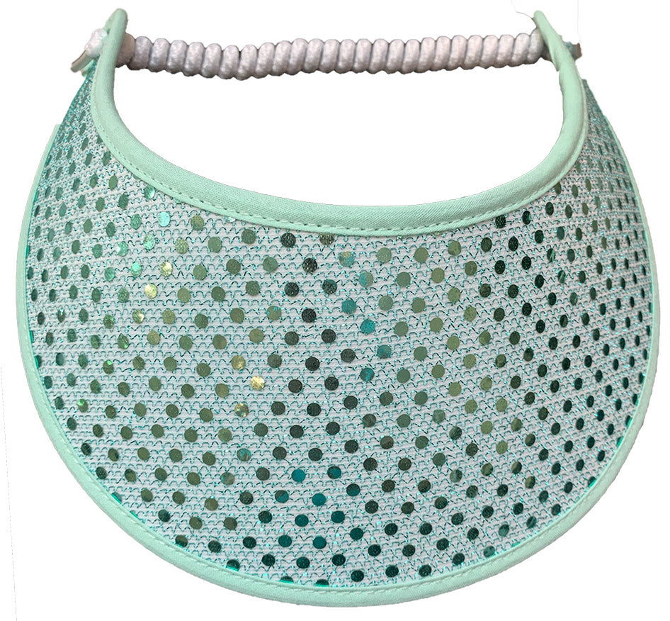 Confetti Mint Green Glitz Sun Visor