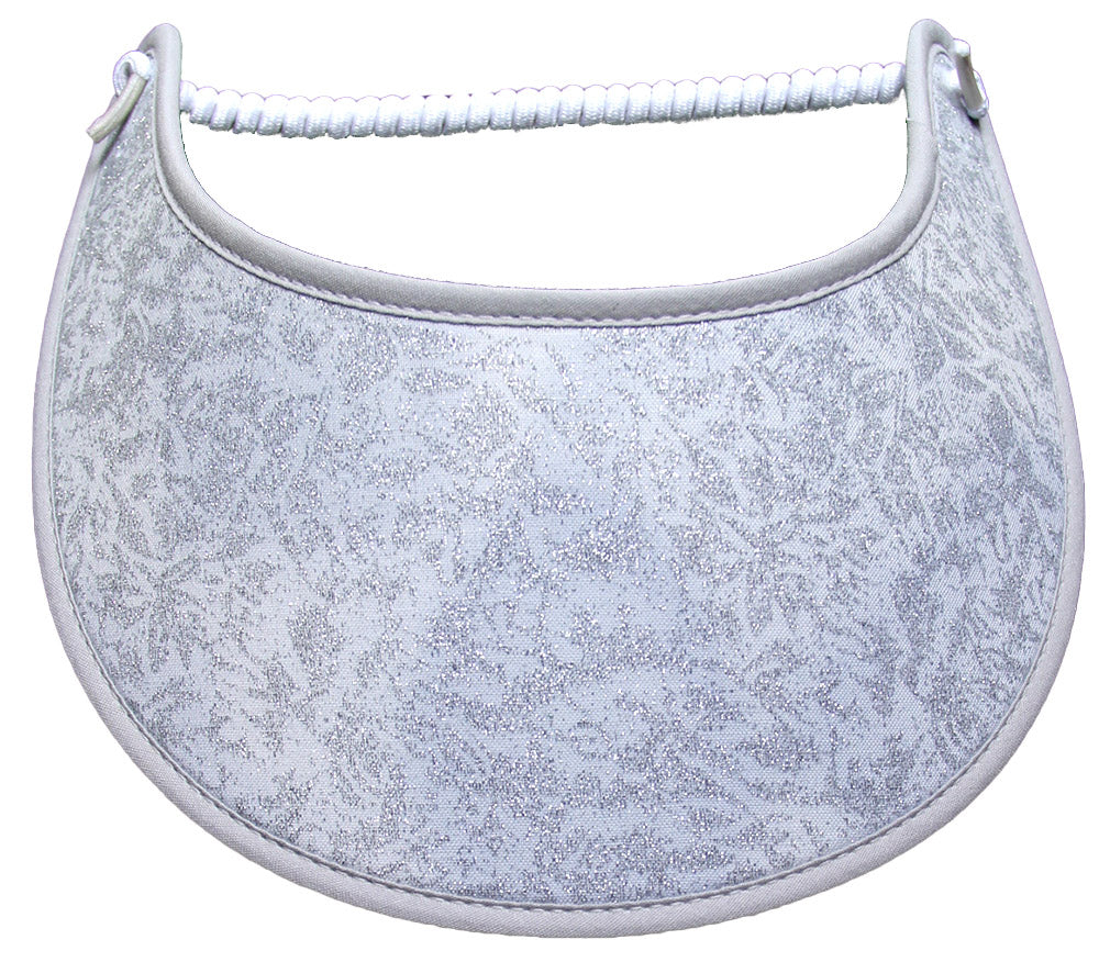 J407 Gray Sun Visor with Silver Overlay