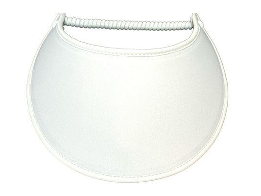 L200w White Wide Brim Sun Visor