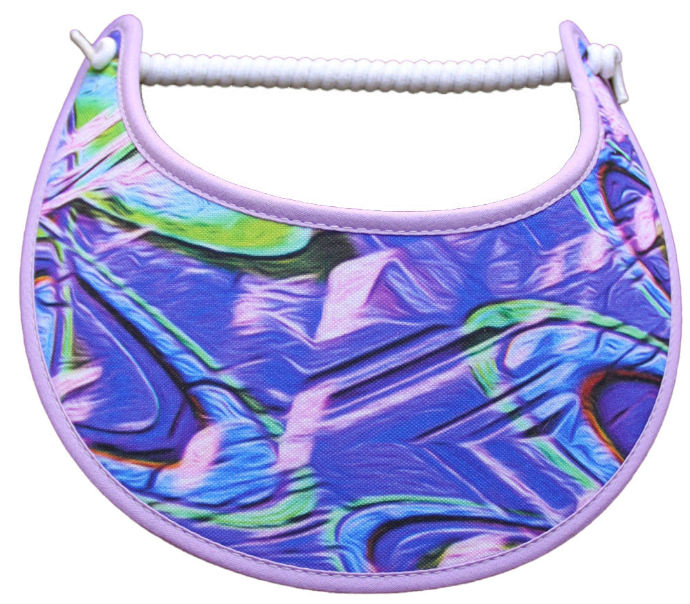 M130 Colors of Lavender, Blue, and Pink on Sun Visor