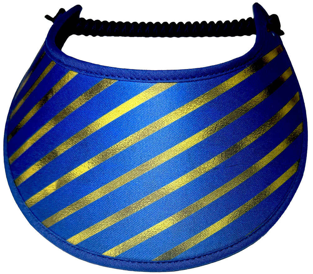 M509 Royal Blue Sun Visor with Gold Stripes
