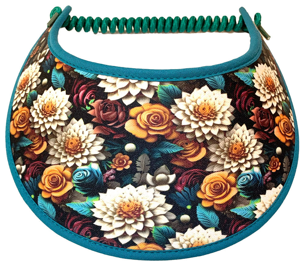 Fall Colors of Beautiful Flowers on Foam Sun Visor