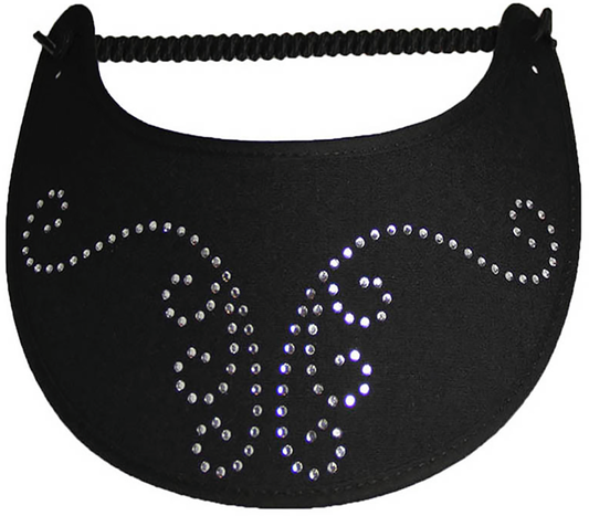 Foam Sun Visor with rhinestone swirls