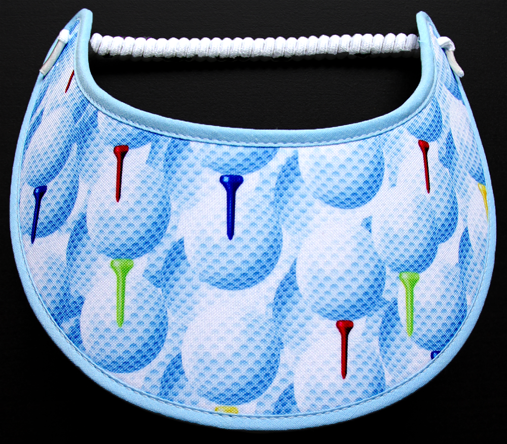Foam sun visor with golf balls & tees