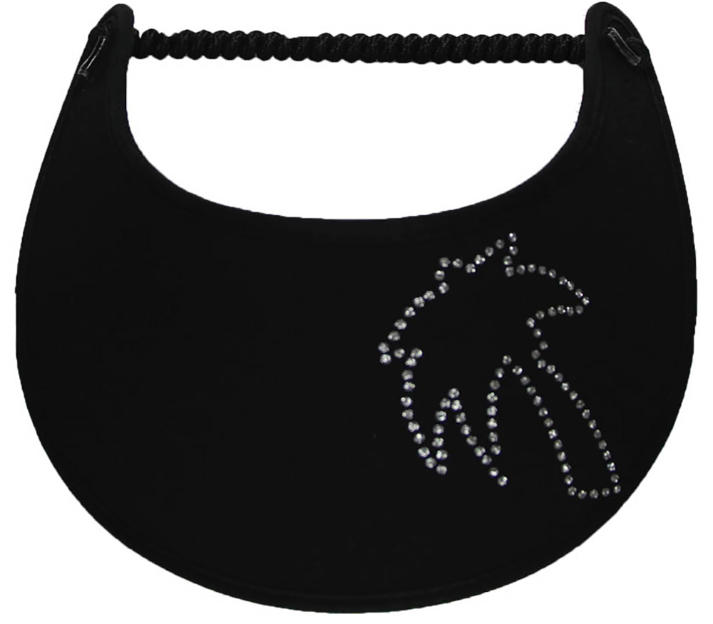 Sun Visor with a Glittery Silver Palm Tree
