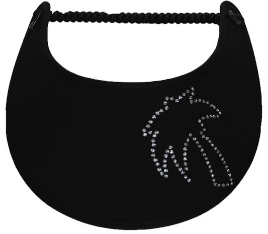 Sun Visor with a Glittery Silver Palm Tree