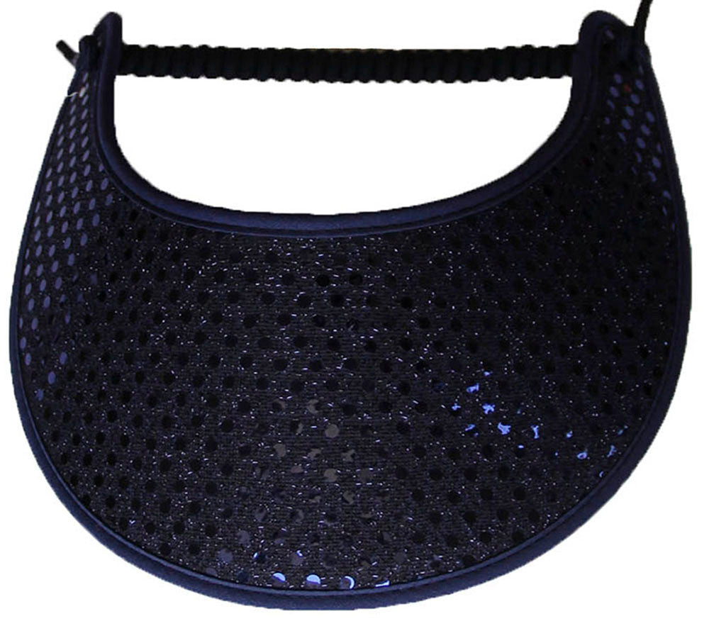 Foam sun visor with navy glitz