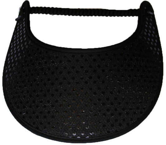 Foam sun visor with black glitz