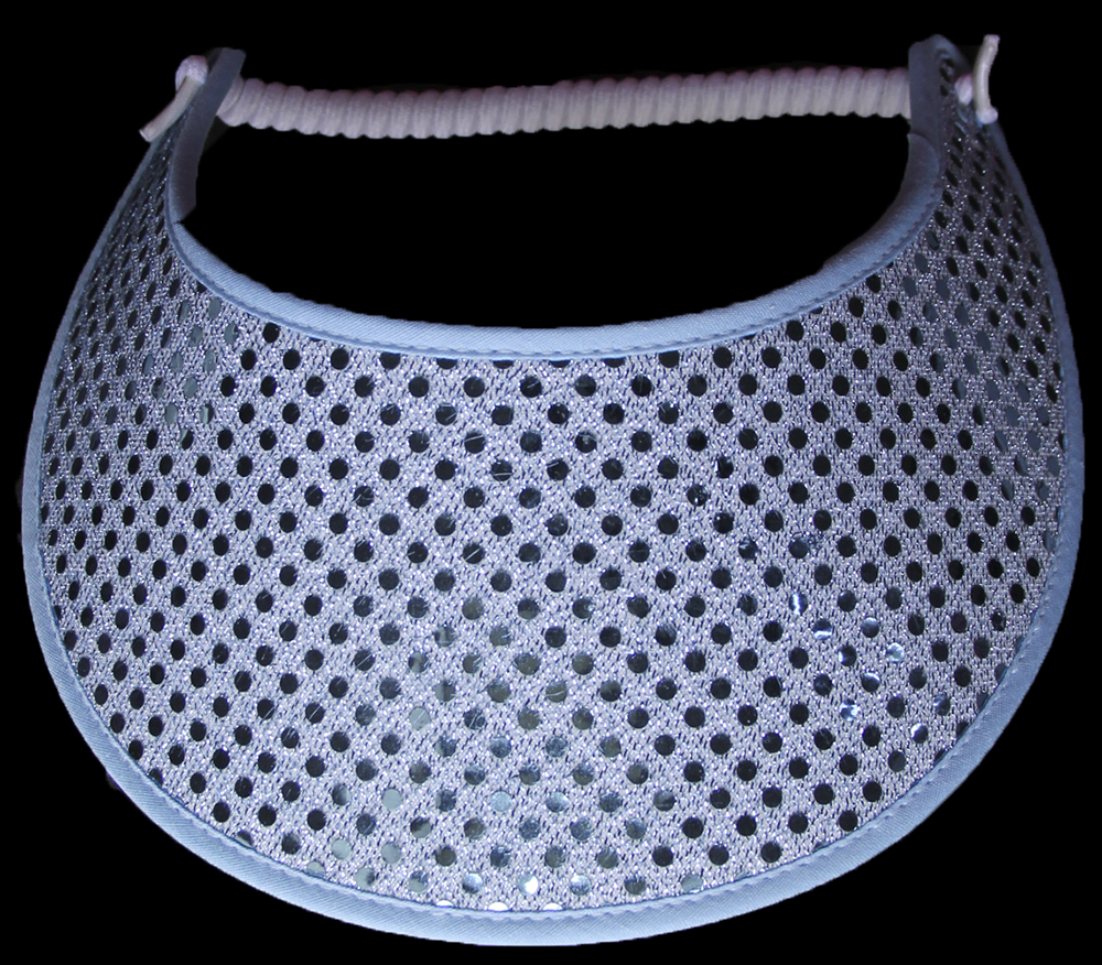 Foam sun visor in light blue confetti glitz