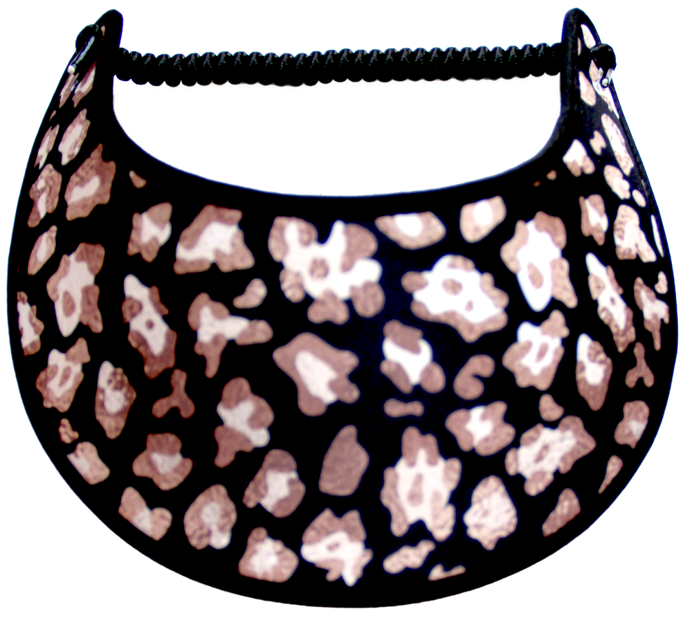 BROWN AND BEIGE LEOPARD SPOTS ON BLACK