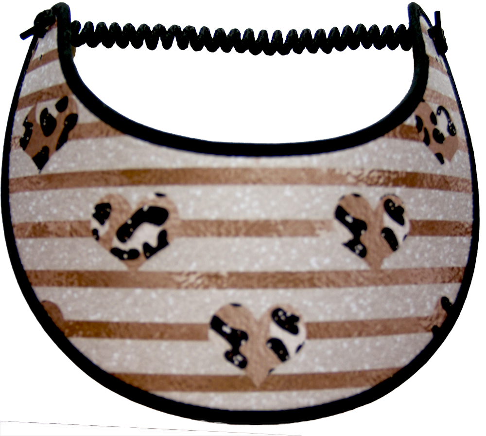 BLACK AND BEIGE LEOPARD SPOTS IN HEART SHAPE