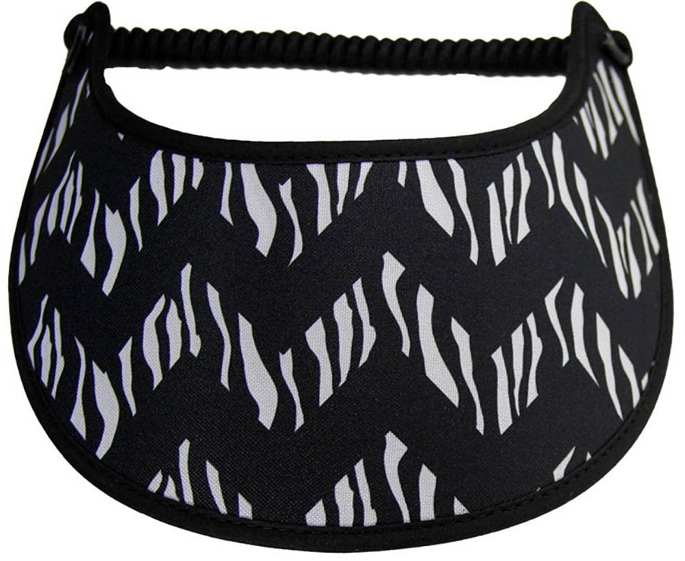 Foam sun visor with chevron animal print
