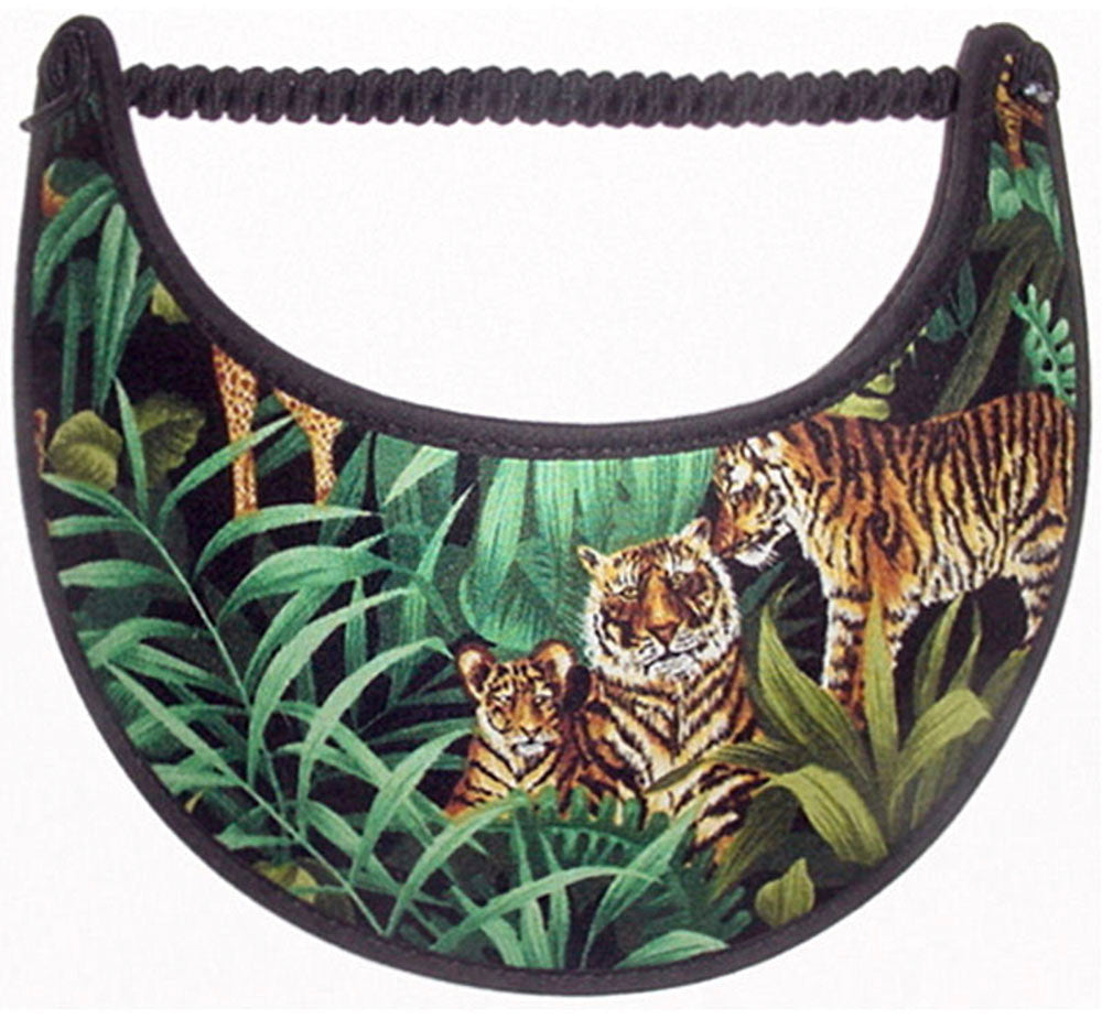 Foam sun visor with tigers in jungle