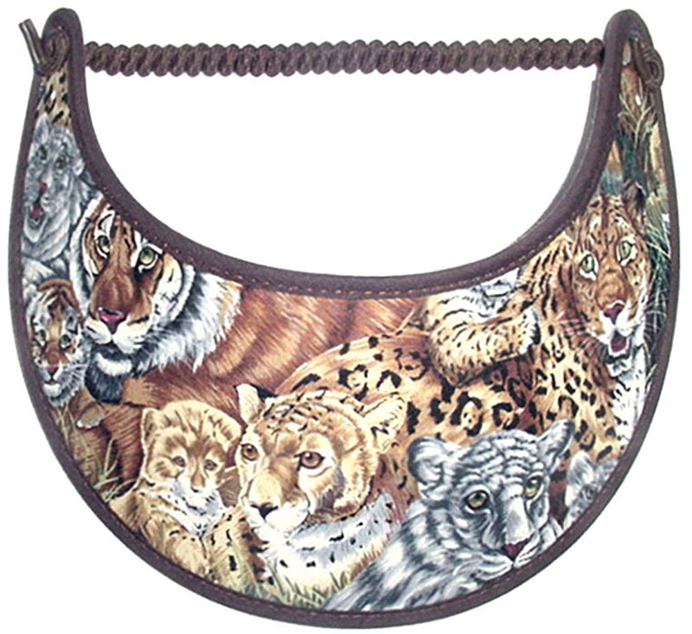Foam sun visor with assorted wild animals