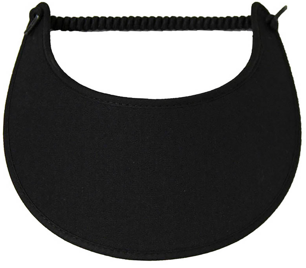 Solid black foam sun visor