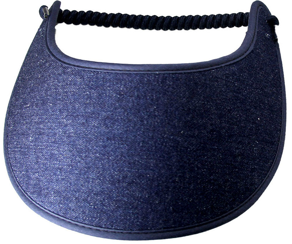 Solid Dark Denim foam sun visor