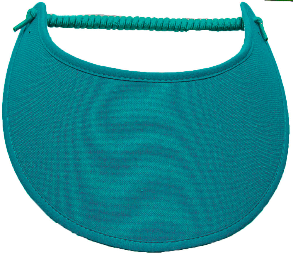 Solid teal foam sun visor