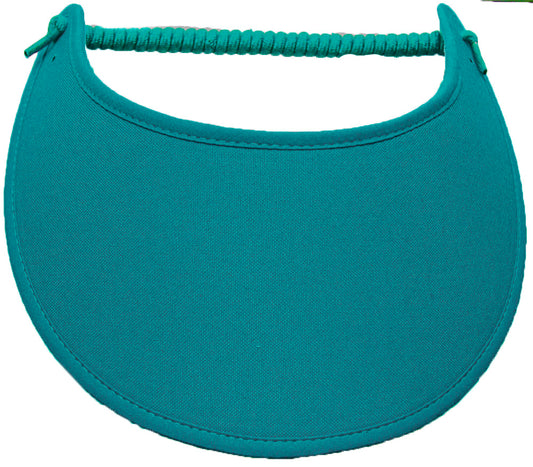 Solid teal foam sun visor