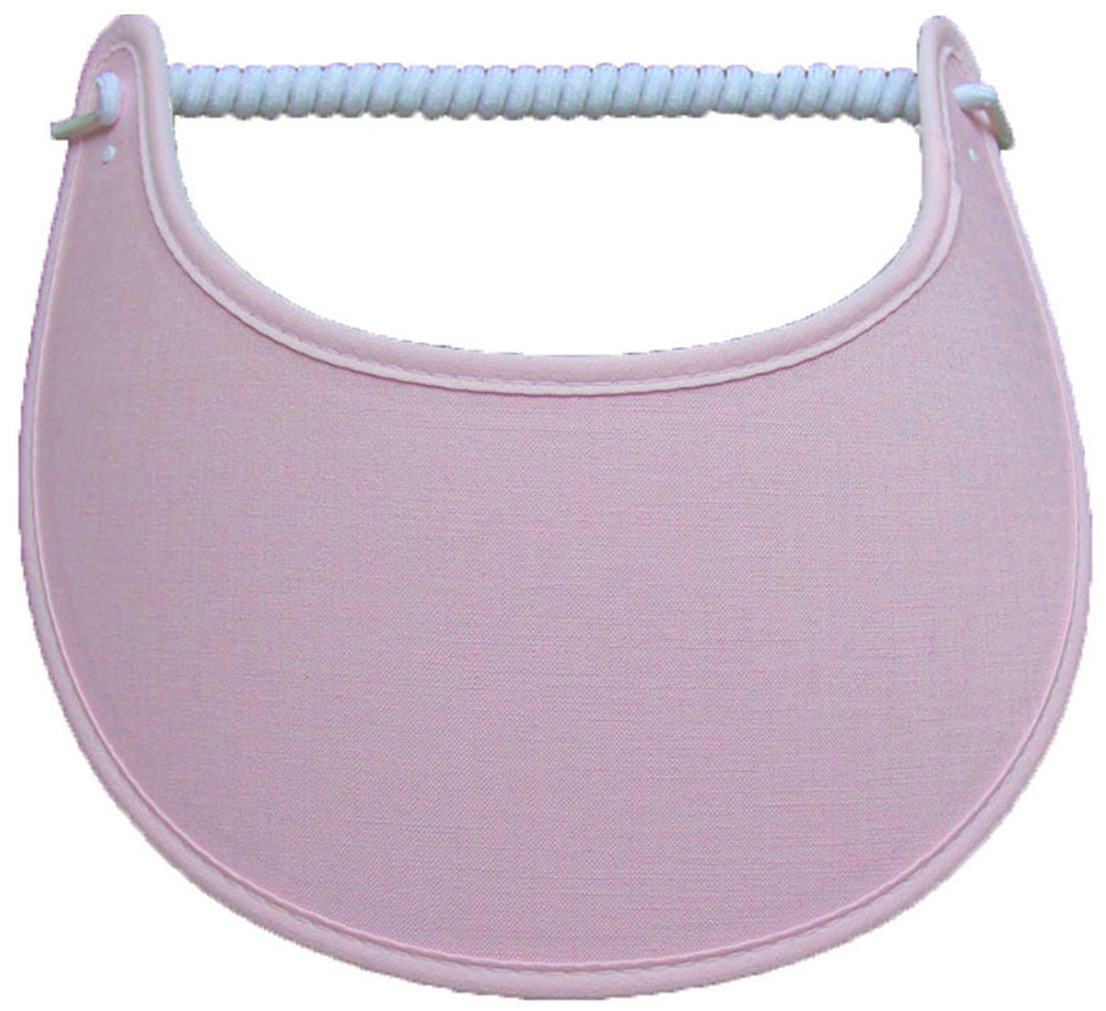 Solid light pink foam sun visor