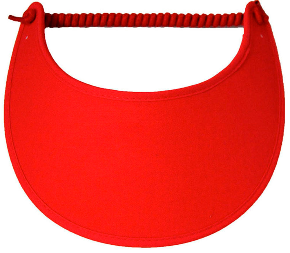 Solid red foam sun visor