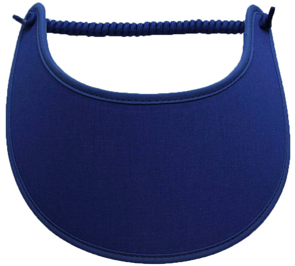 Solid royal blue foam sun visor.