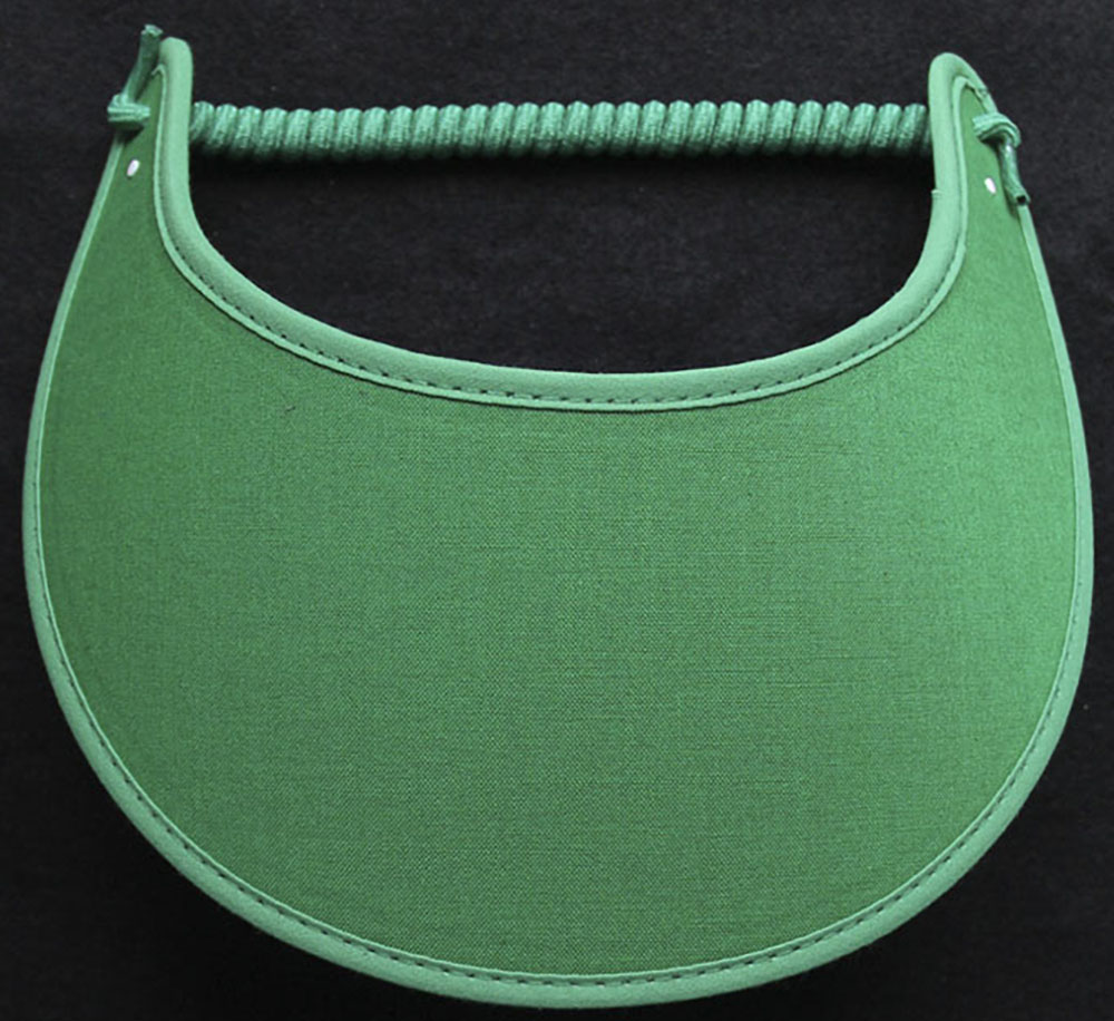 Solid kelly green foam sun visor.