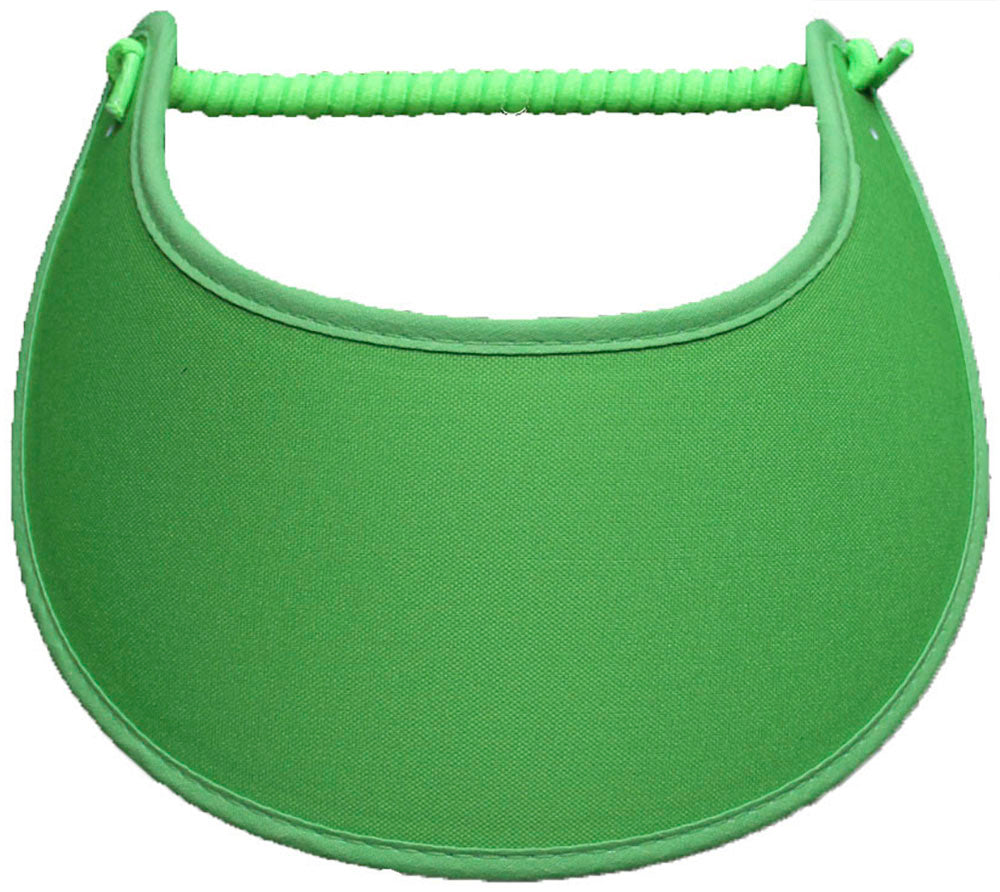 Solid lime green foam sun visor.