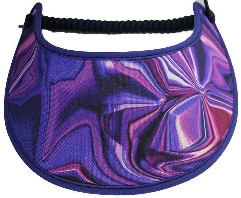 Shades of blue and purple.