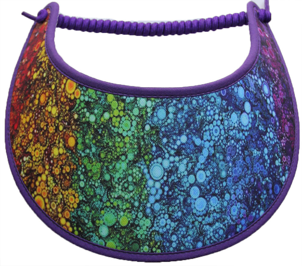 M107 Sun Visor with Multicolored Bubbles