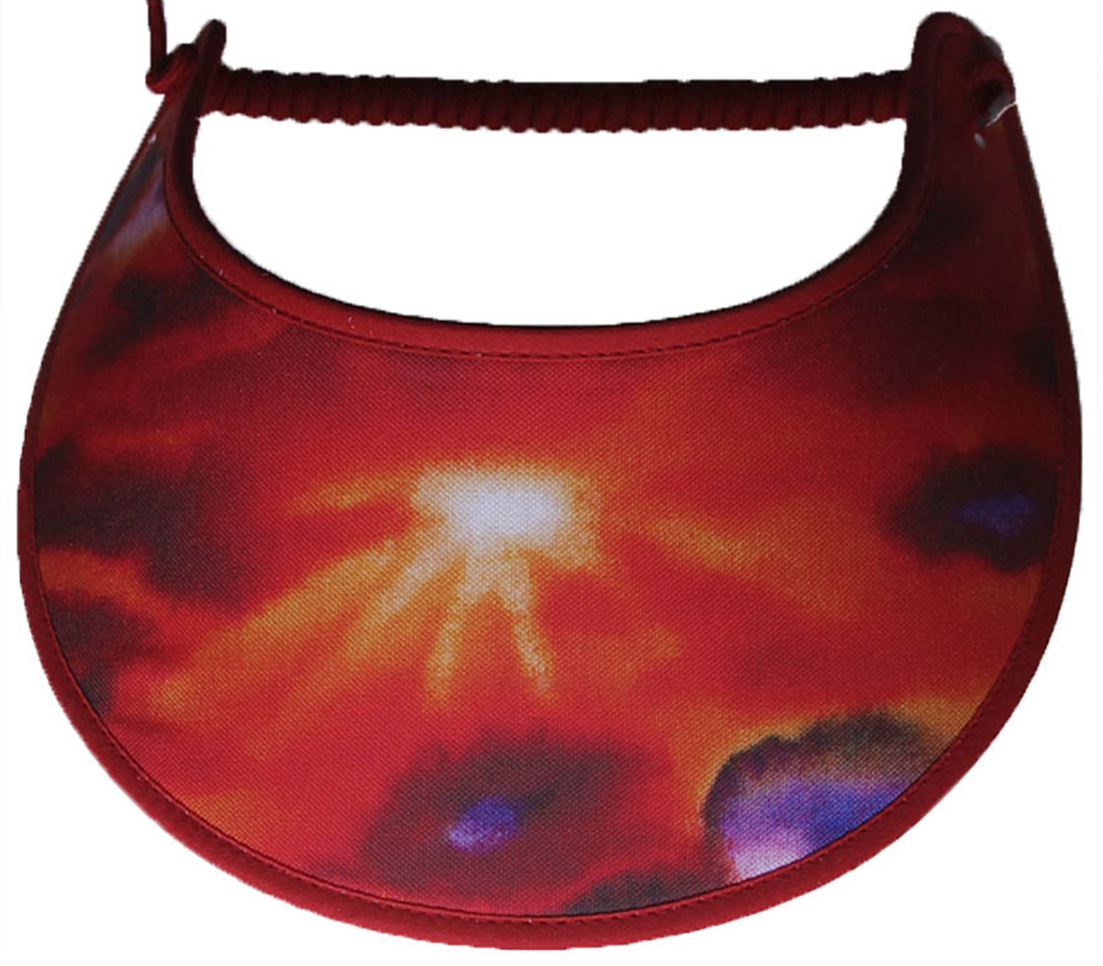 Foam sun visor in lime, royal blue & hot pink