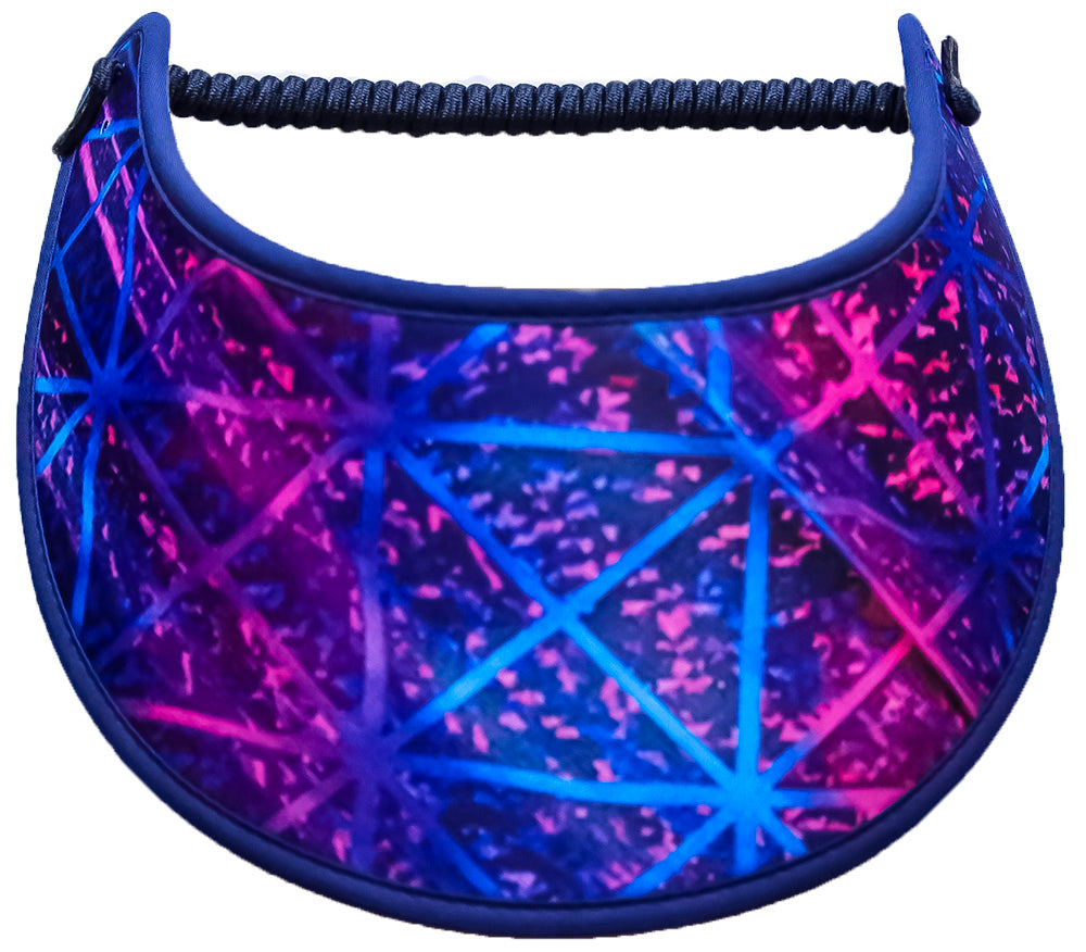 M398 Sun Visor with Fuchsia & Royal Design