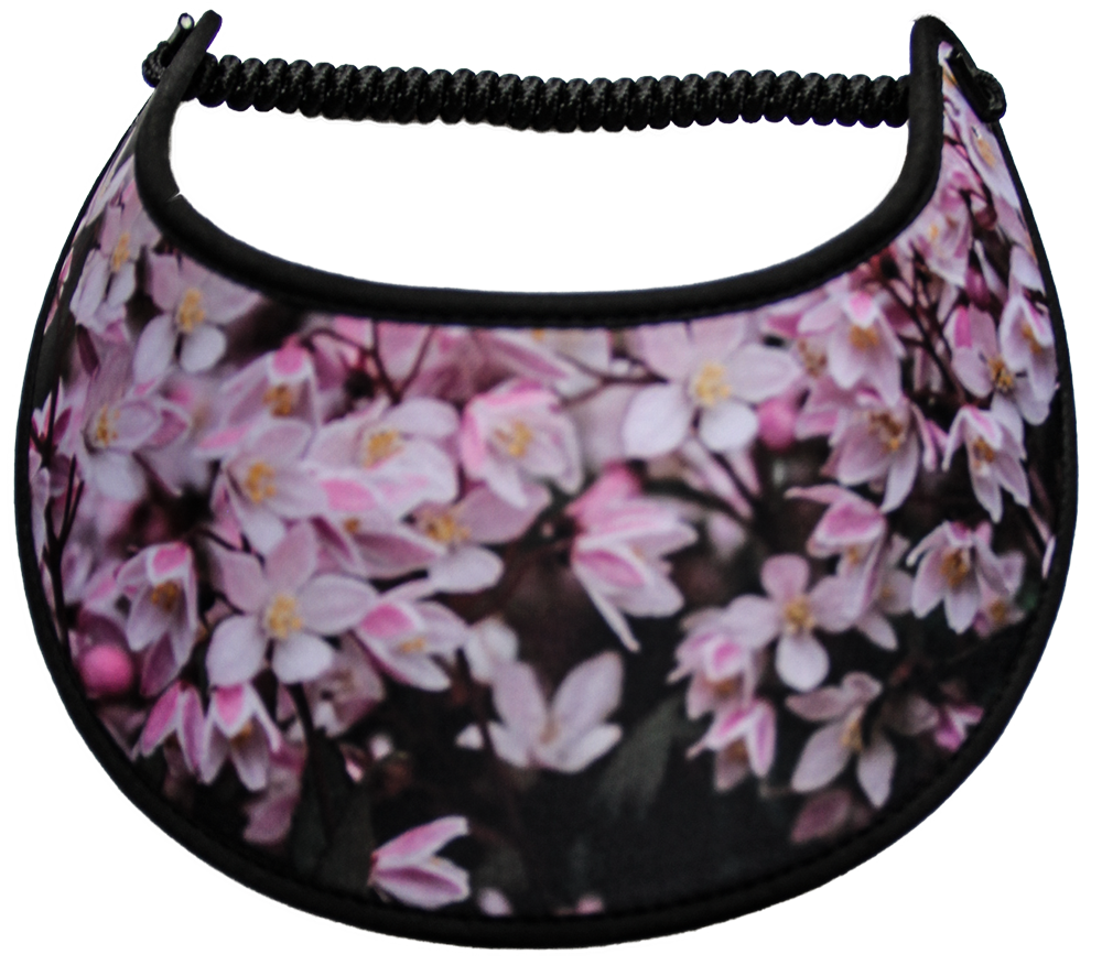 CHERRY BLOSSOMS...EDGES TRIMMED WITH BLACK FABRIC