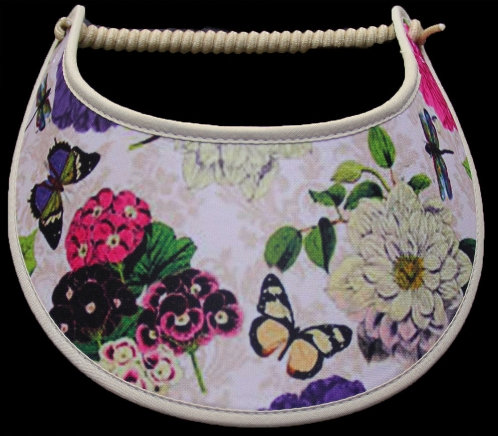 N101 Floral Scene on Tan Sun Visor