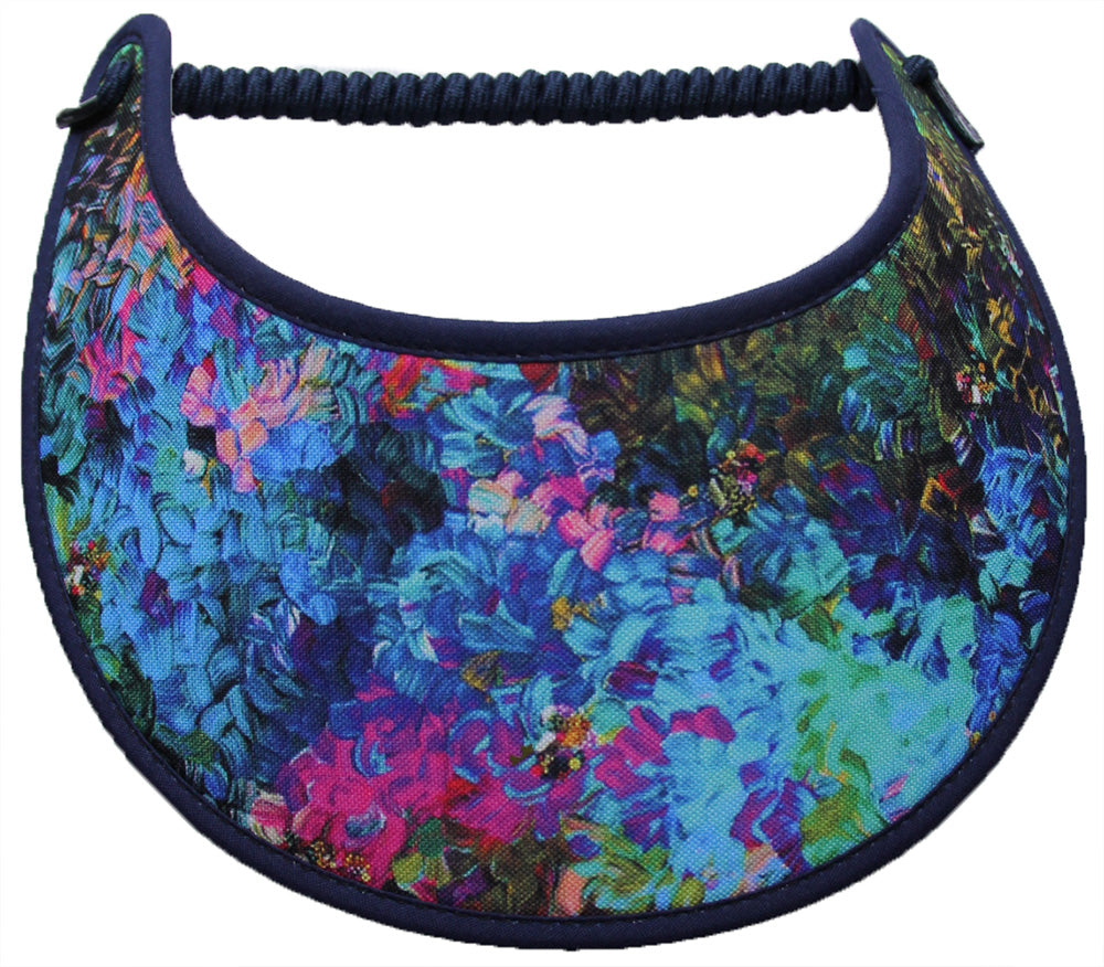 Ladies sun visor with watercolor petals