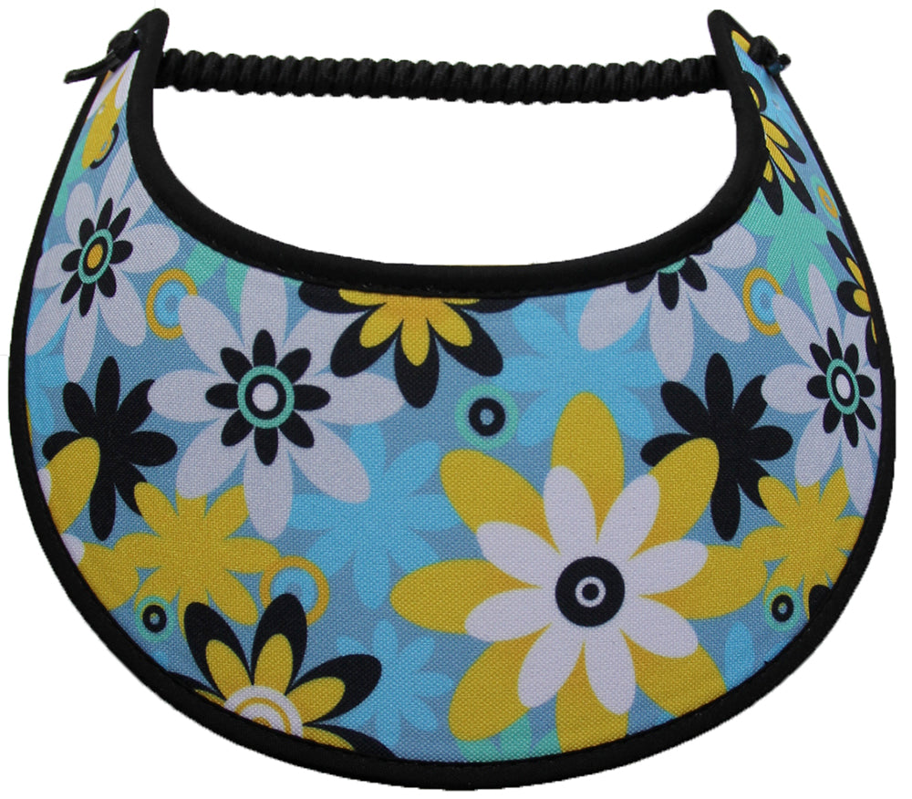 Foam sun visor with assorted flowers