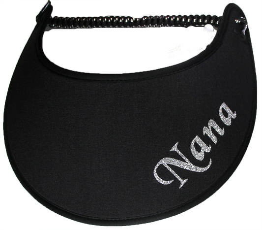 Foam sun visor with Grandma nickname Nana in silver