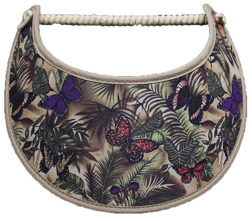 Foam sun visor rain forest butterflies