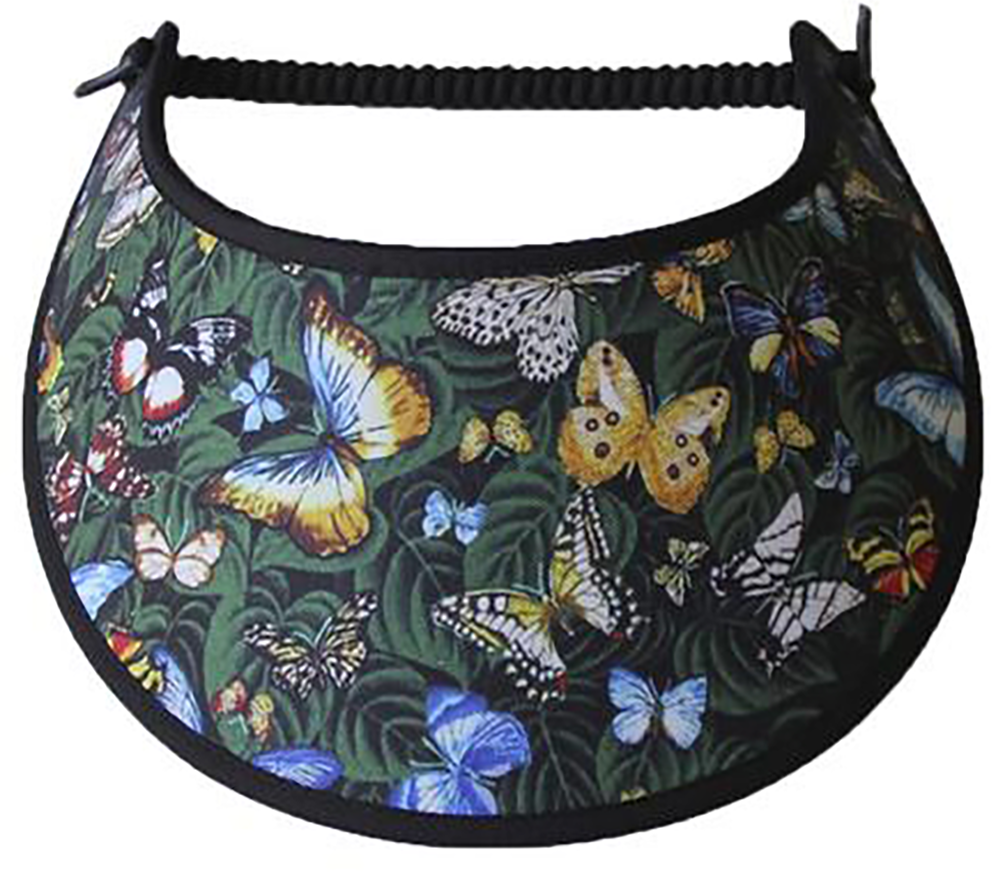 Foam sun visor colorful butterflies & leaves