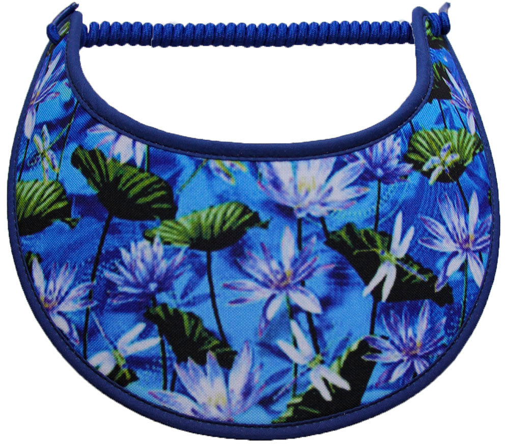 Foam sun visor with dragonflies in waterlily pool