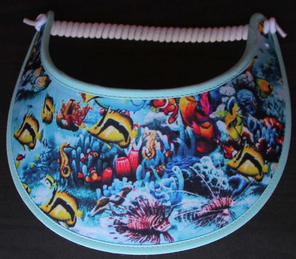 Foam sun visor with angel fish.