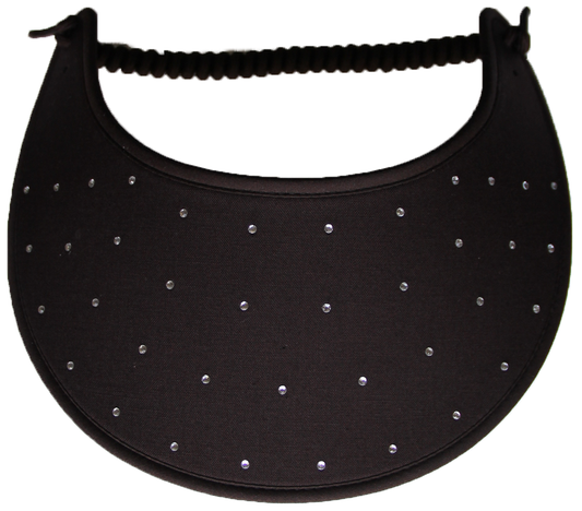 Foam Sun Visor with rhinestones on brown