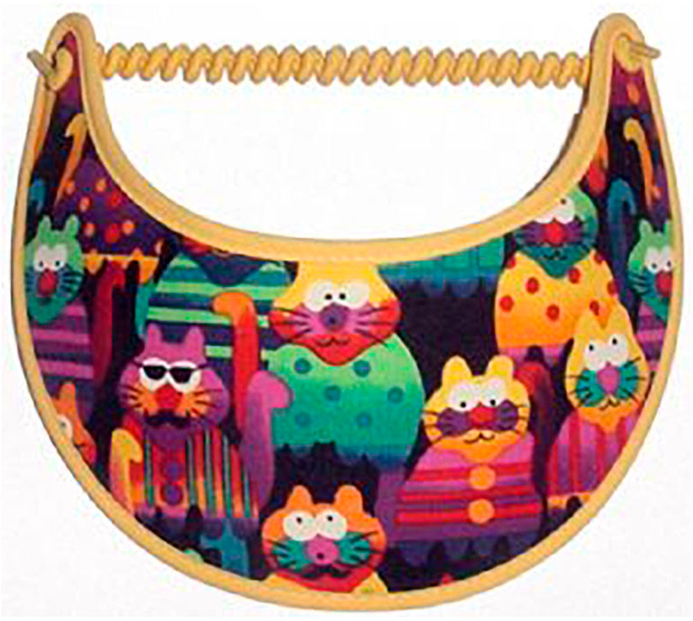 Foam sun visor with assorted funny cats