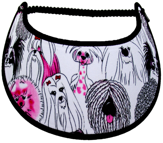 Foam sun visor with assorted dogs
