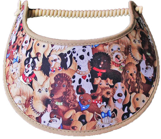 Foam sun visor with different breed of dogs