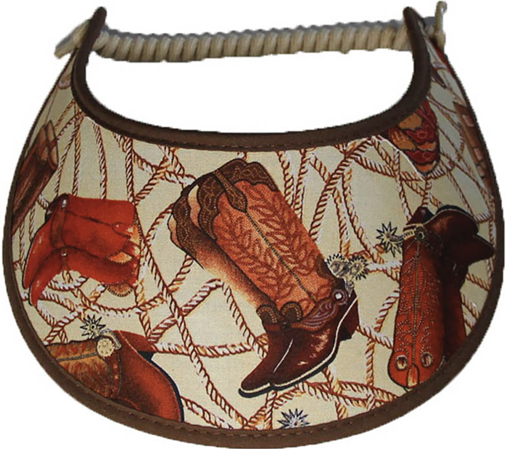 Foam sun visor with boots & ropes