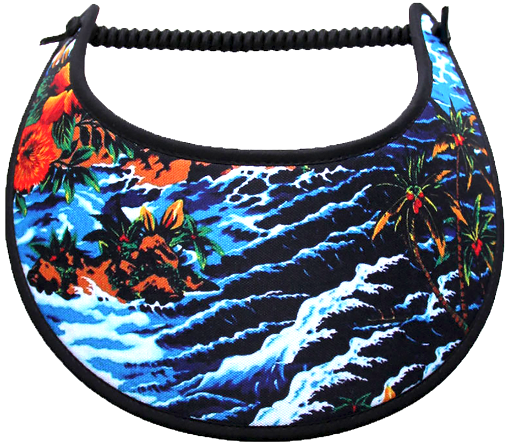 Ladies sun visor with water & flowers