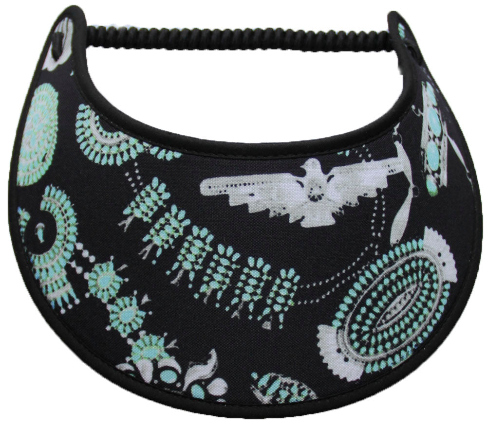 Foam sun visor with turquoise