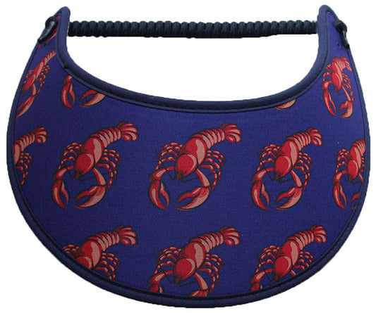 Foam sun visor lobsters on blue