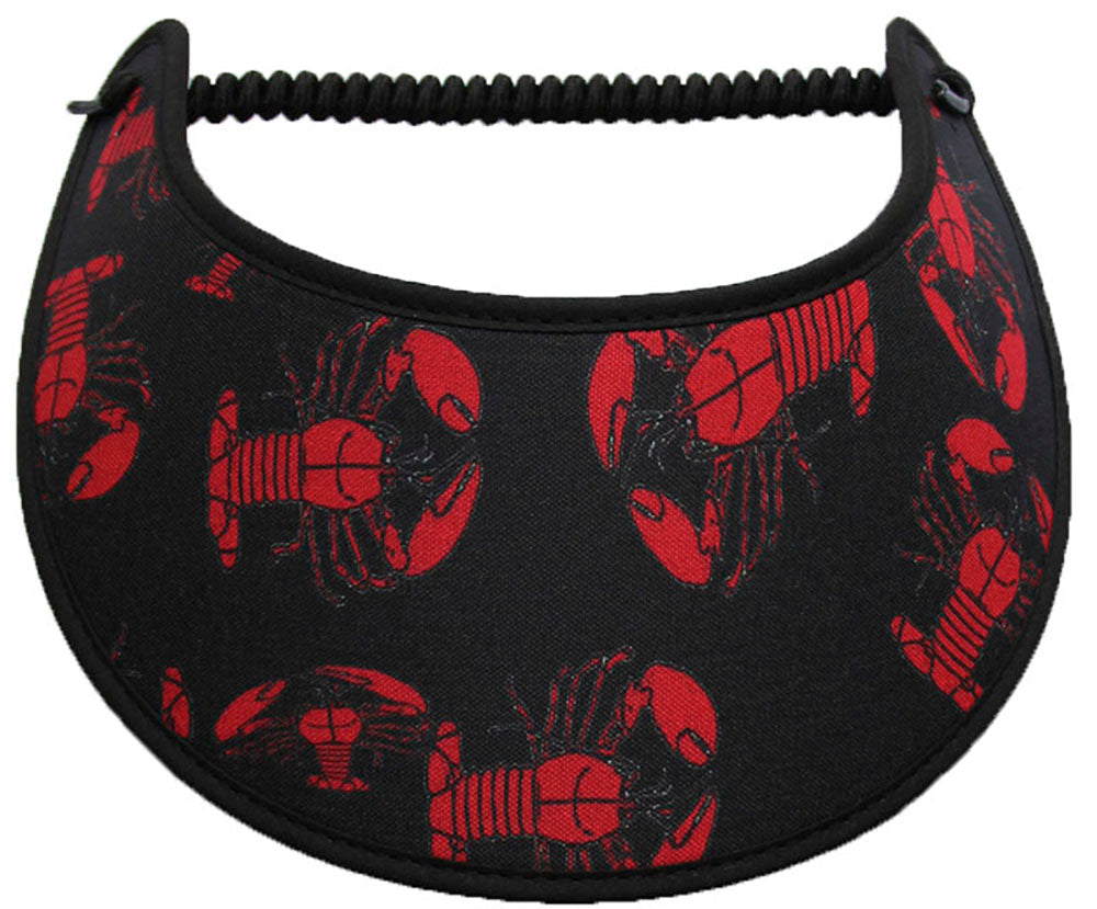 Foam sun visor lobsters on black