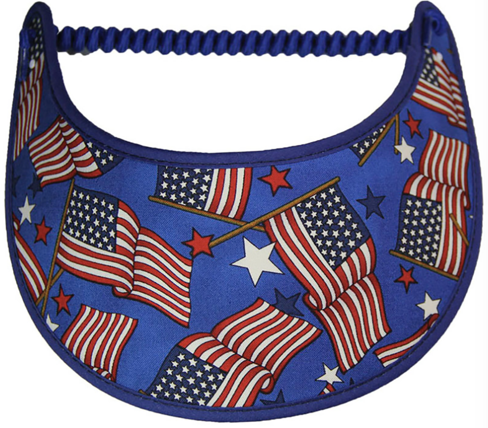 Foam sun visor with Old Glory